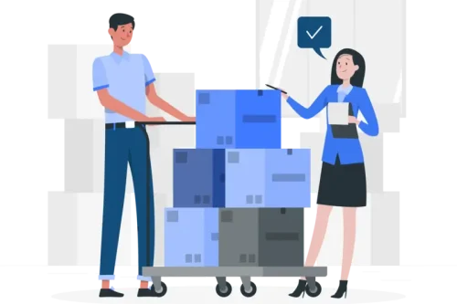 Uniform-delivery-illustration On-time uniform delivery illustration